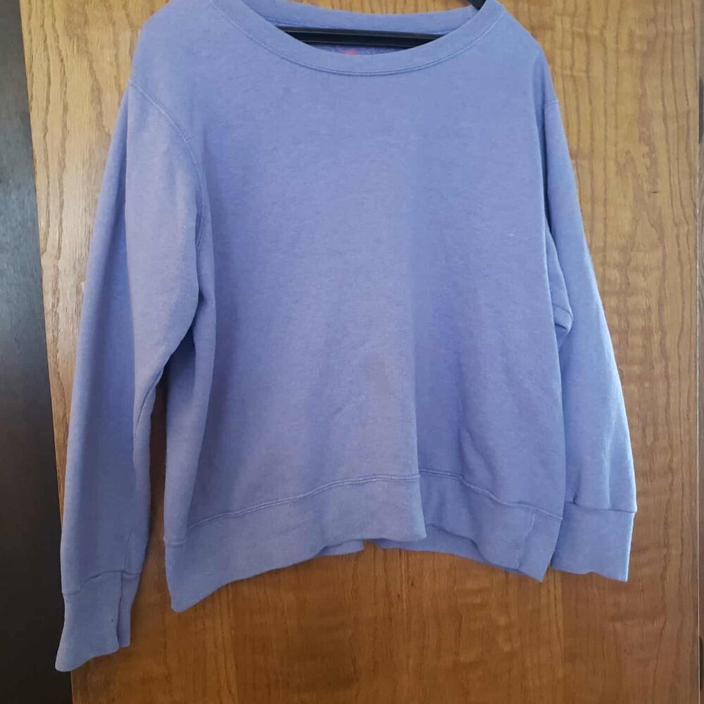 Hanes Premium Crewneck Sweatshirt Unisex XL Purple Lavender Fleece Pullover